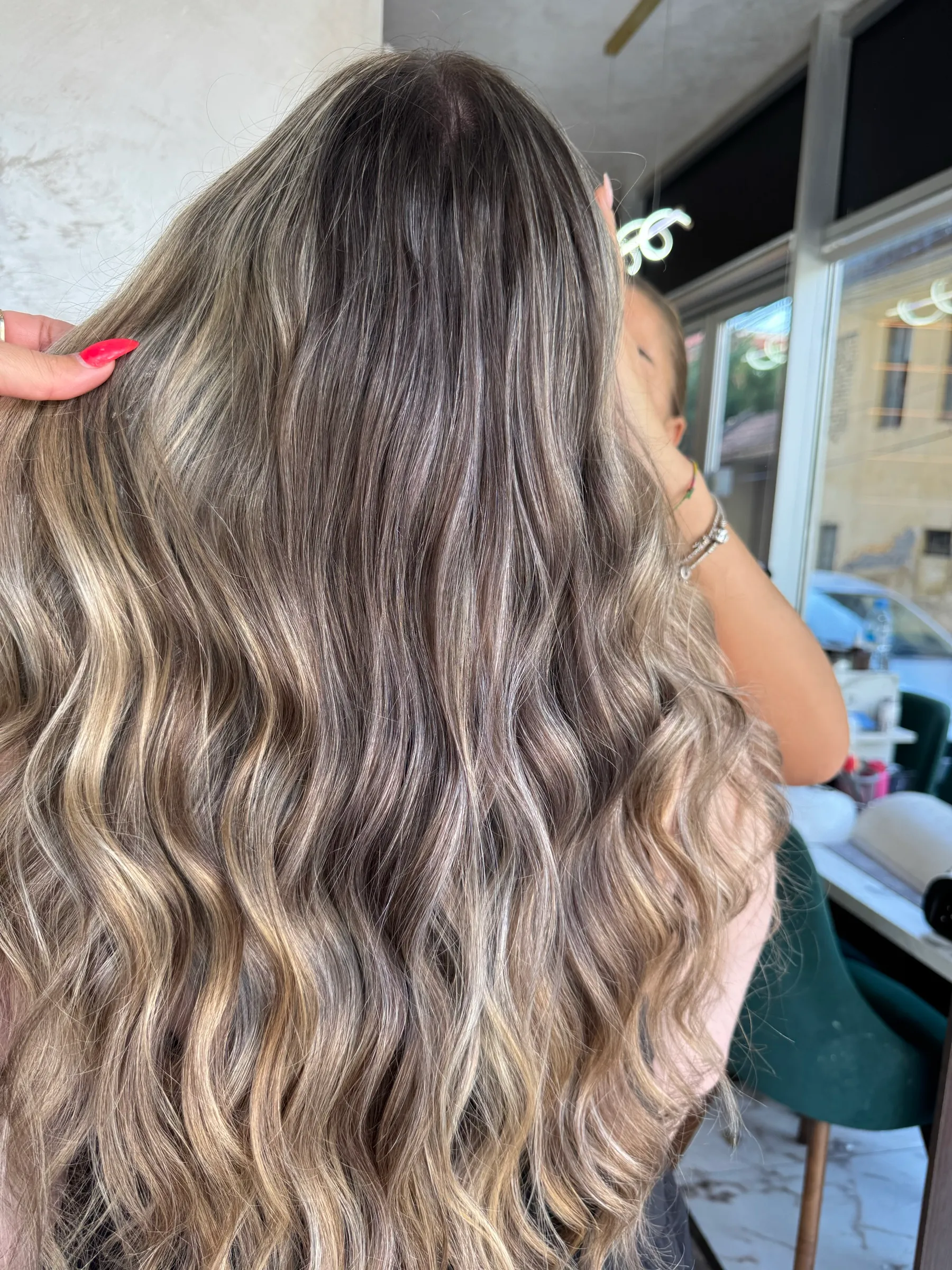 Balayage, pamje nga lart